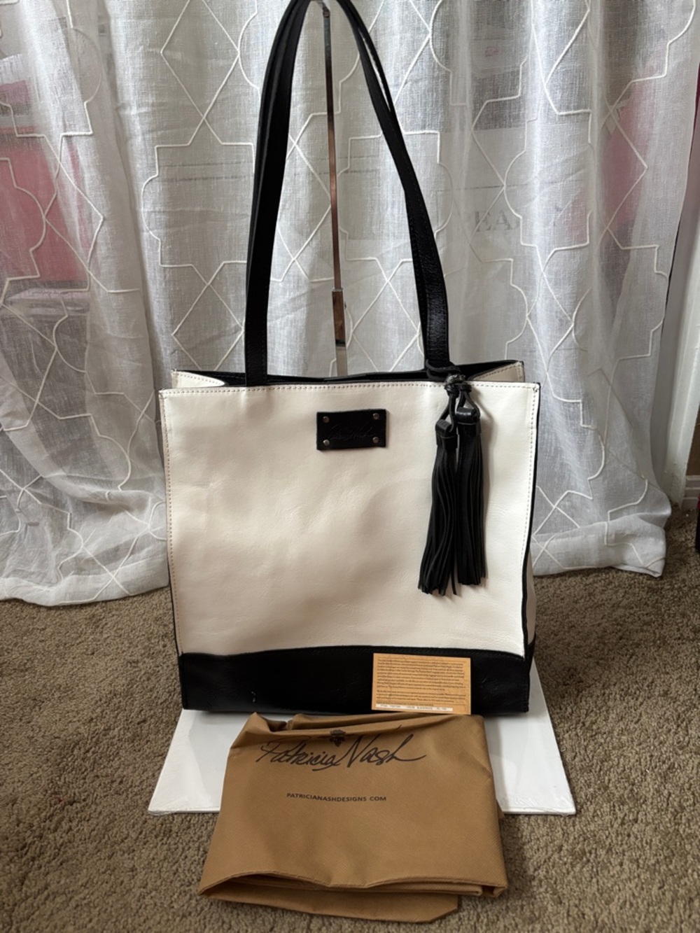 NWOT Patricia Nash Colorblock Toscano Leather Tote Style P507260